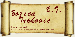 Božica Trpković vizit kartica